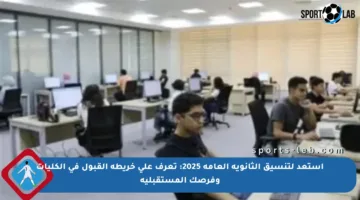استعد لتنسيق الثانوية العامة 2025: تعرف على خريطة القبول في الكليات وفرصك المستقبلية